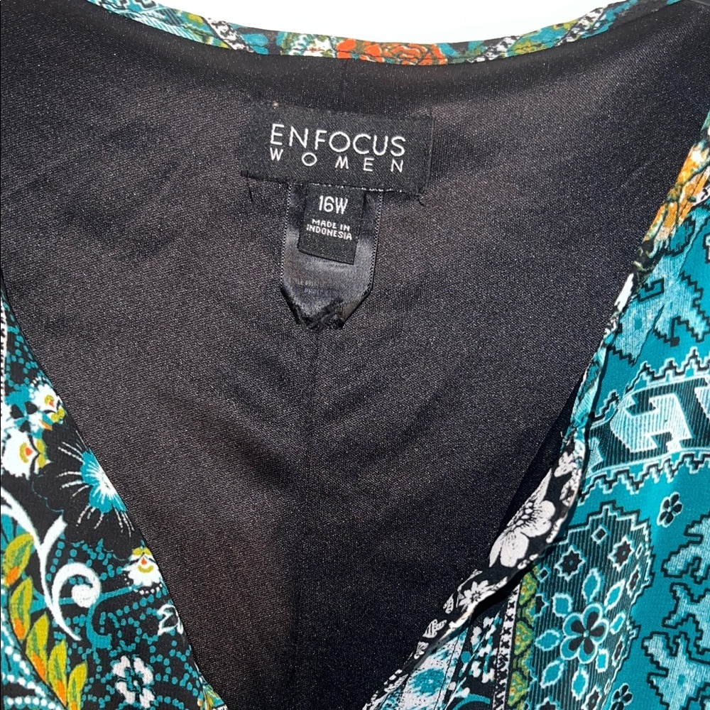 Enfocus Studio Multicolor Patchwork Top - Picture 2 of 9